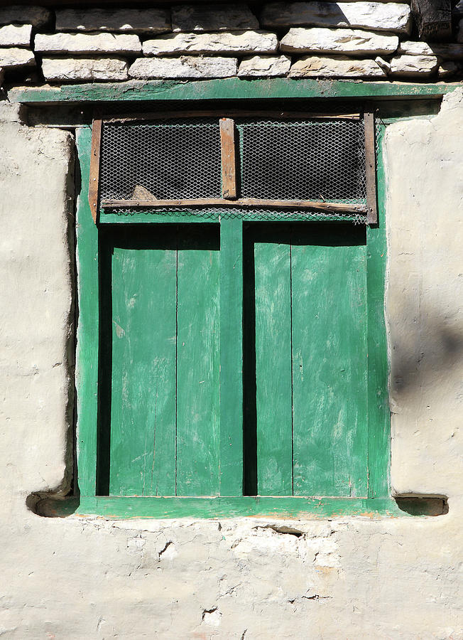 Green Window, Himalayan Village, Nepal Photograph by Aidan Moran