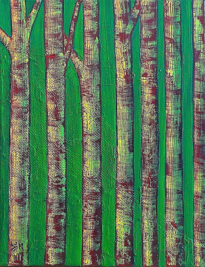 Green wood Painting by Wonju Hulse