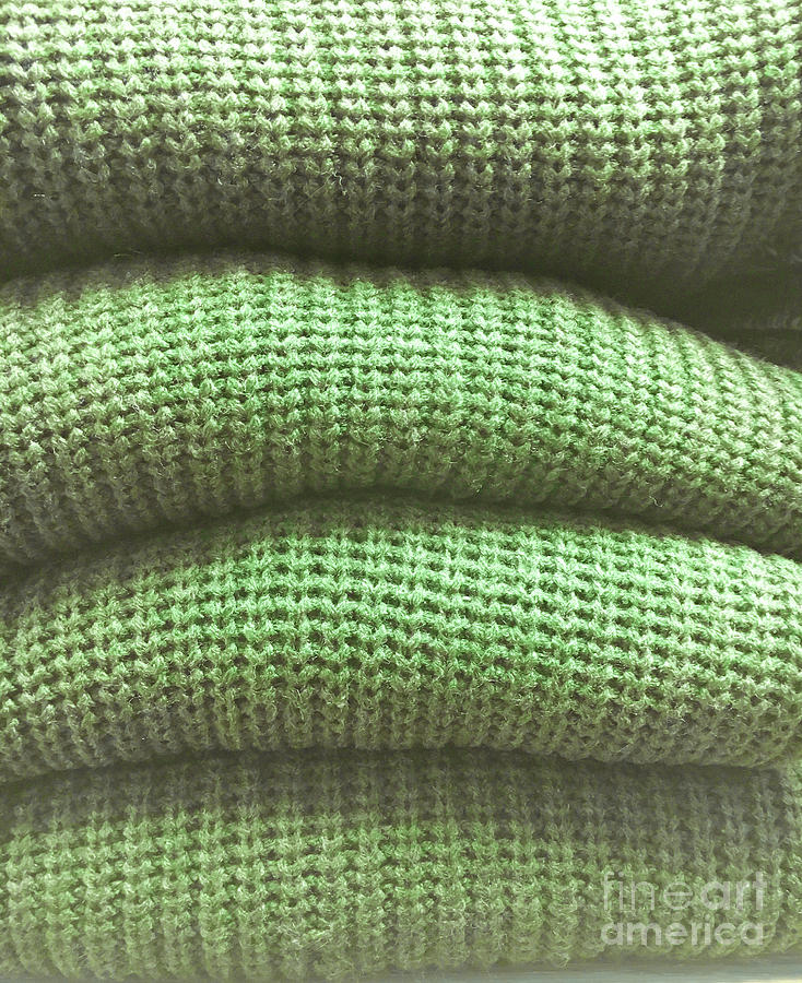 Green wool jumpers Photograph by Tom Gowanlock