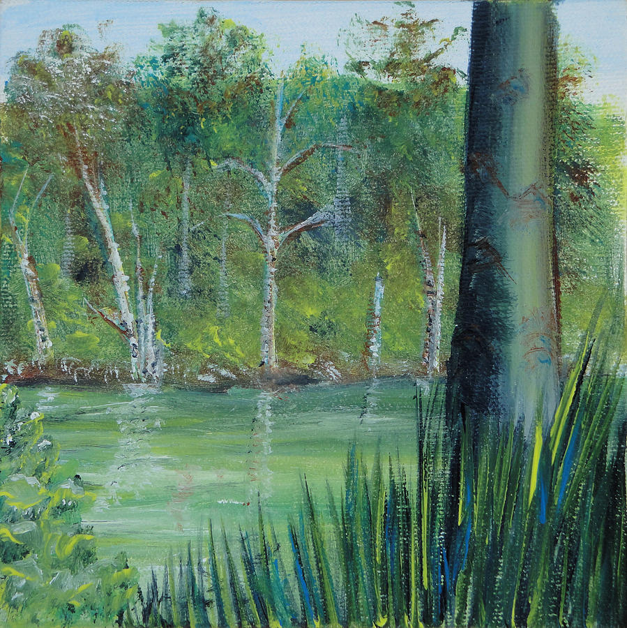 Greenfield Park Birches Painting by Kathy Welsch - Fine Art America