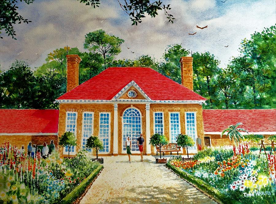 Flower Painting - Greenhouse at Mount vernon by Tom Harris