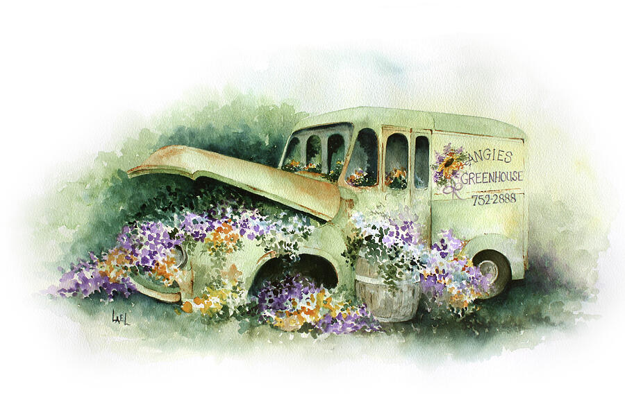 Greenhouse Truck Painting by Lael Rutherford