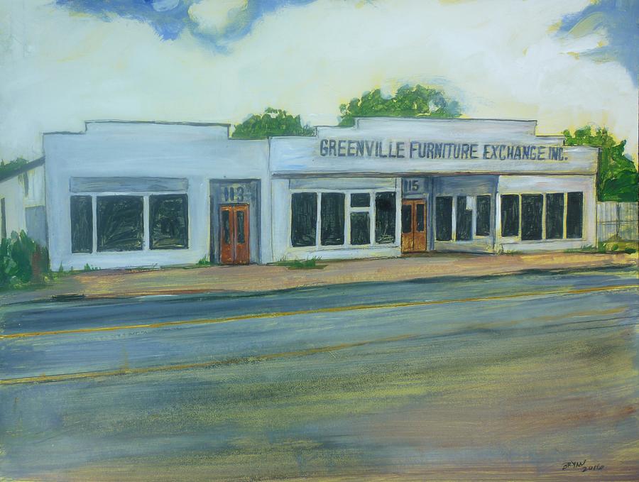 Greenville Furniture Exchange Painting by Bryan Bustard