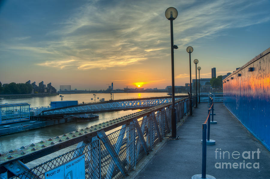 Greenwich Pier Sunrise Photograph by Donald Davis