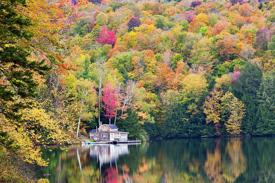 Greenwood Lake Autumn Photograph by Alan L Graham