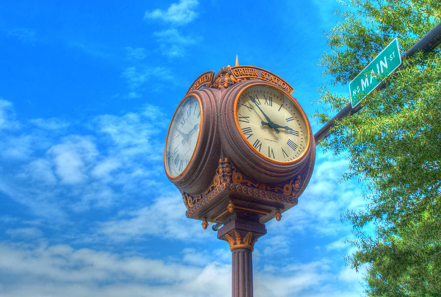 Greer Town Clock Photograph by Blaine Owens