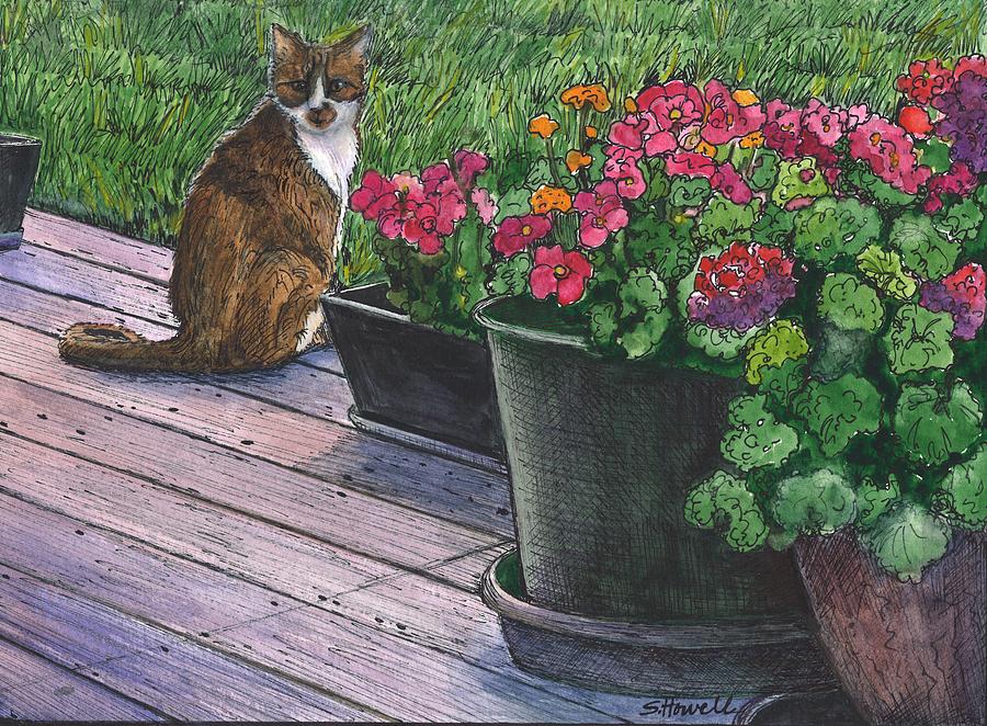 Greeter at the Front Door #3 Painting by Sandi Howell