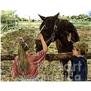 Horse Drawing - Greeting Candy by Neal Portnoy