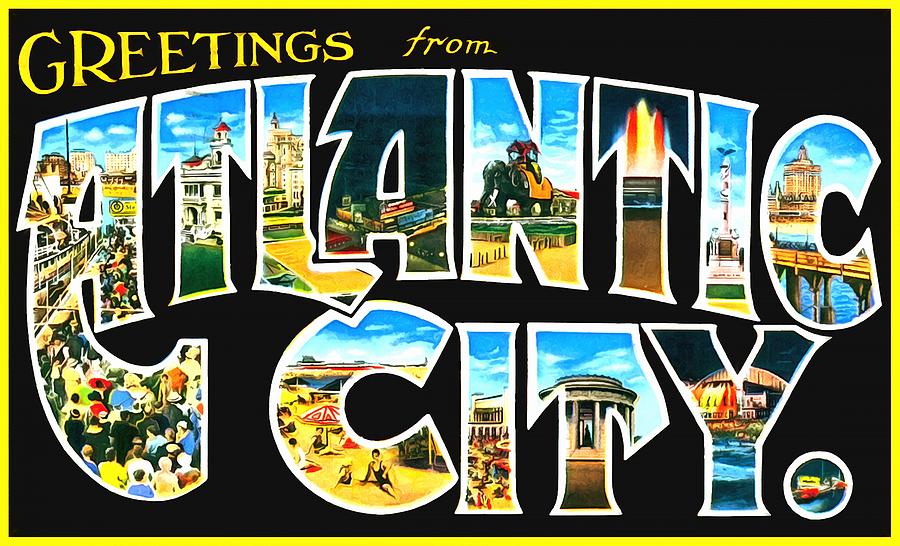 Greetings From Atlantic City Photograph by Vintage Collections Cites and States