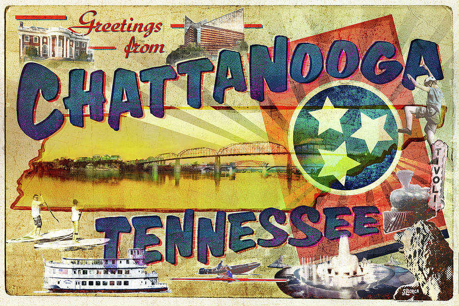 Greetings From Chattanooga Digital Art by Steven Llorca