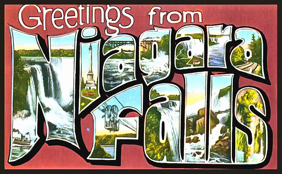 Greetings From Niagara Falls Photograph by Vintage Collections Cites and States