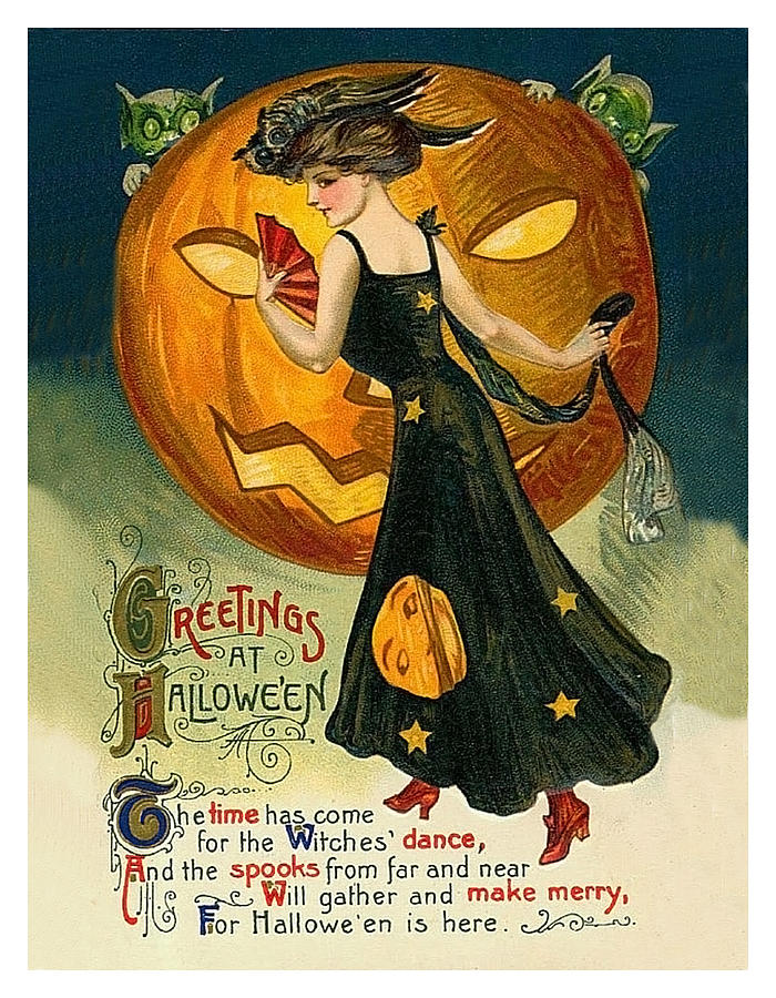 Holiday Mixed Media - Greetings in Halloween by Long Shot