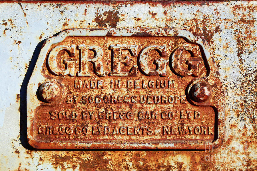 Gregg Nameplate on Railway Coach Chassis Photograph by James Brunker