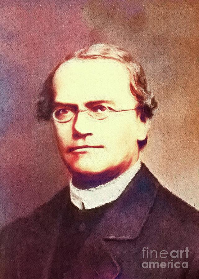 Portrait Painting - Gregor Mendel, Famous Scientist by Esoterica Art Agency