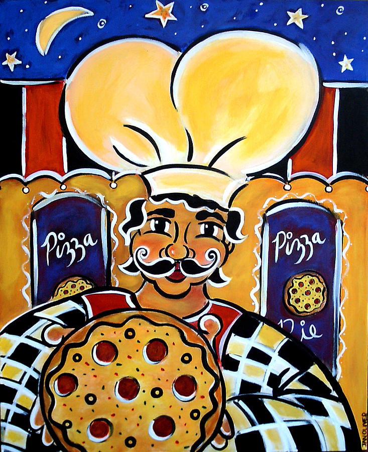 Gregorios Pizzeria Painting by Jan Oliver-Schultz