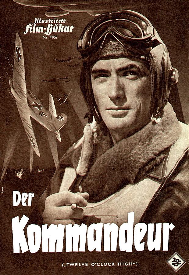 Gregory Peck Twelve OClock High German publicity poster 1949 Photograph by David Lee Guss