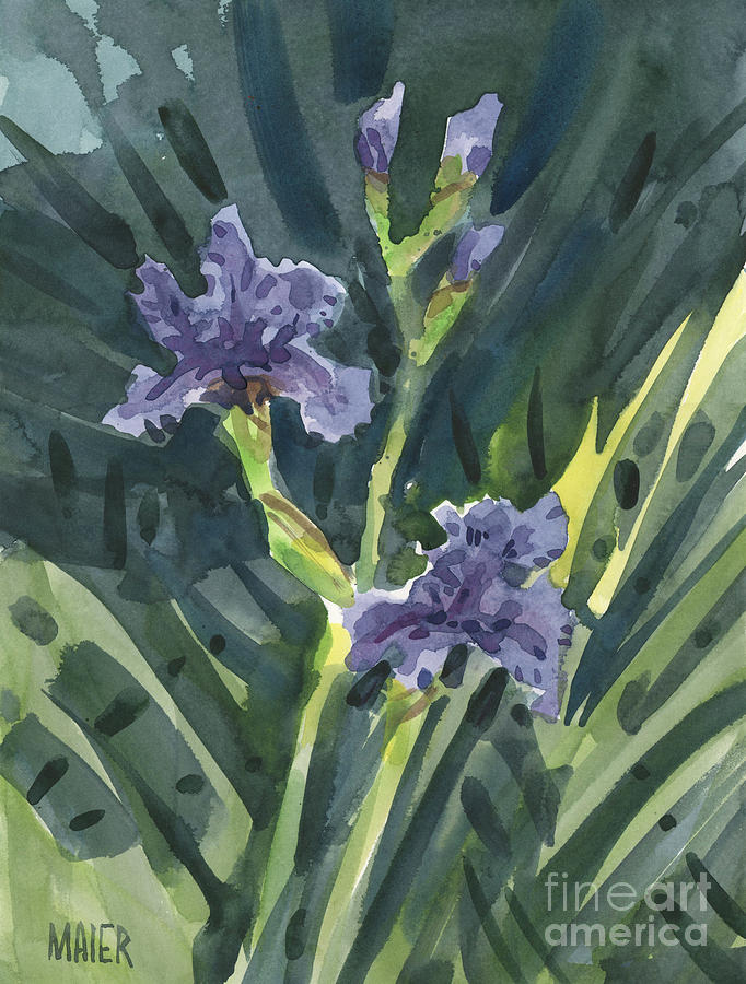 Gregs Iris Painting by Donald Maier