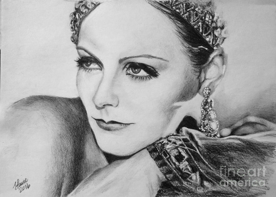 Greta Garbo Drawing by Elaine Berger