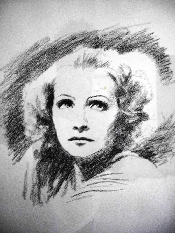 Greta Garbo Drawing by Heny Goode