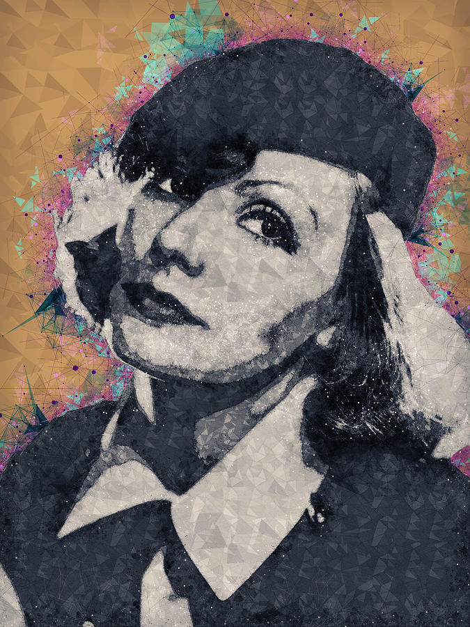 Greta Garbo Illustration Mixed Media