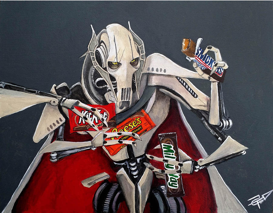 Star Wars Painting - Grevious Cravings by Tom Carlton