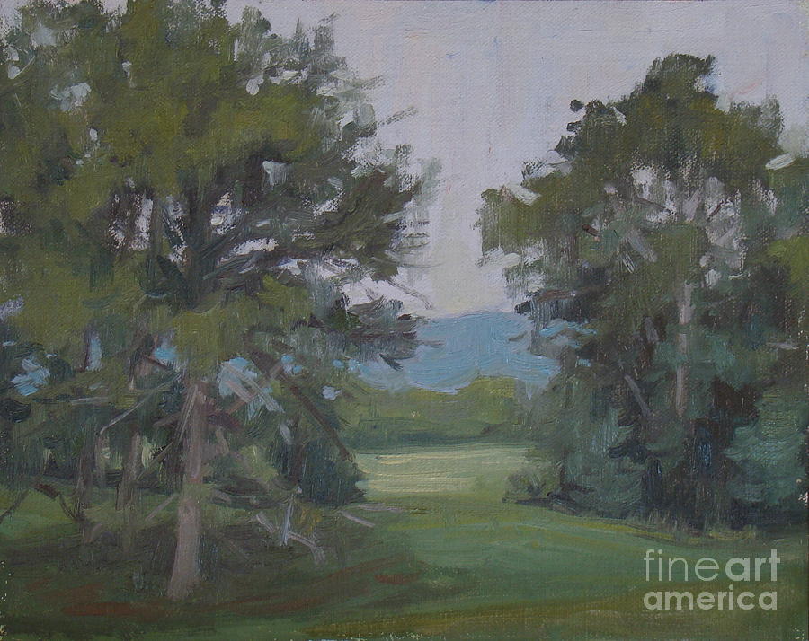 Tree Painting - Grey Day Vista by Tiffany Foss