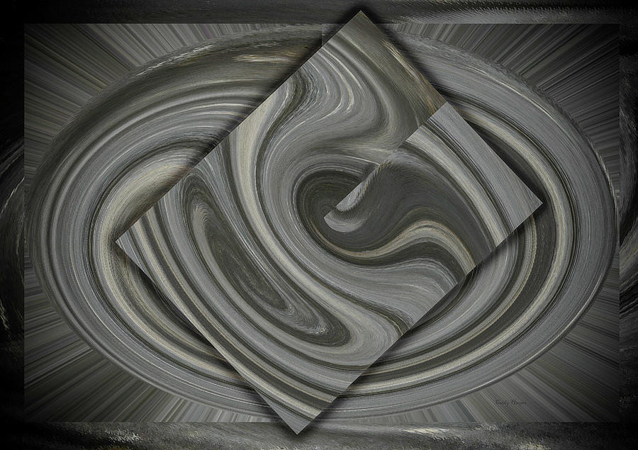 Abstract Digital Art - Grey on Grey by Cathy Harper