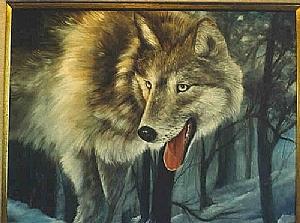 Animal Painting - Grey Wolf by Naomi Dixon Animal Painting - Grey Wolf by Naomi Dixon