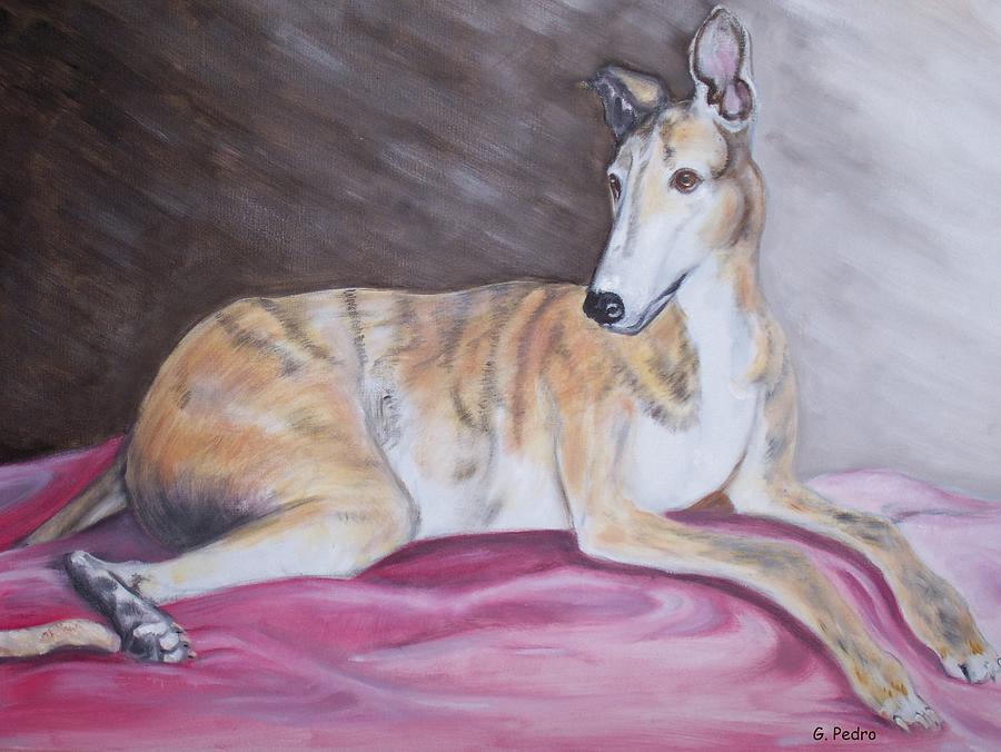 Greyhound Number 2 Painting by George Pedro