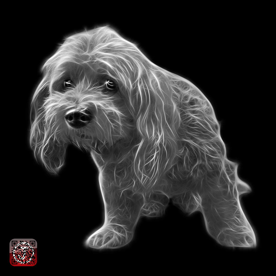 Greyscale Lhasa Apso Pop Art - 5331 - bb Painting by James Ahn