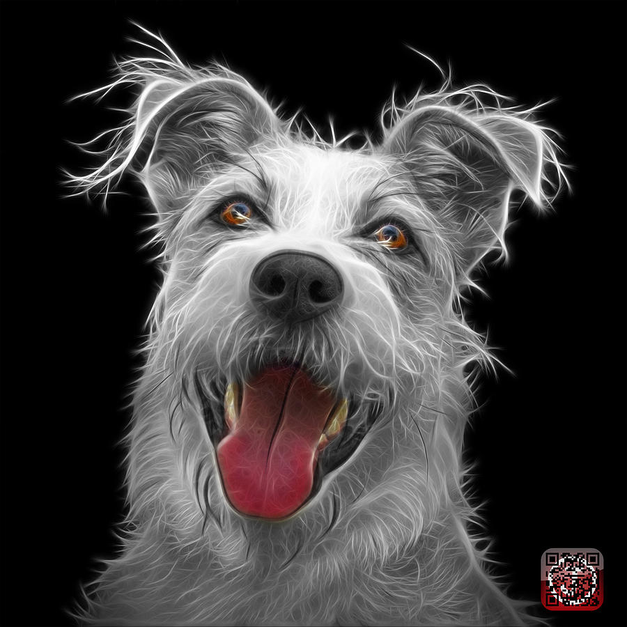 Greyscale Terrier Mix 2989 - BB Painting by James Ahn