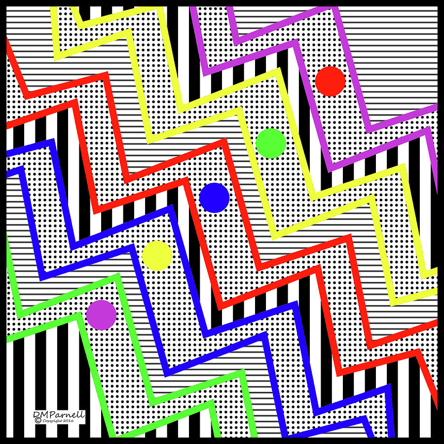 Grid Zags Digital Art By Diane Parnell Fine Art America