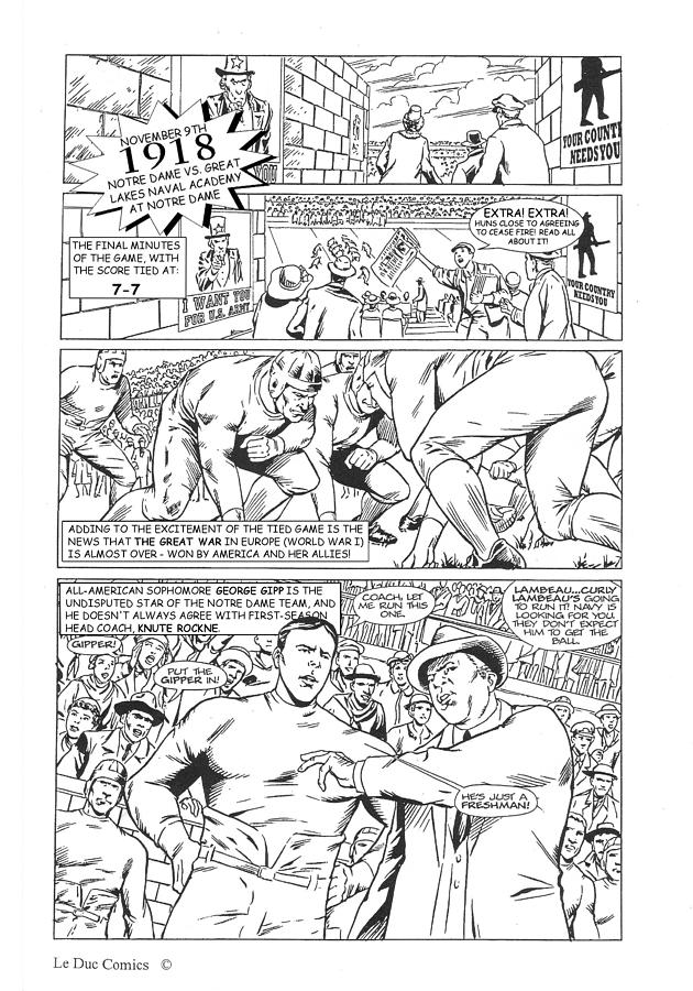 Green Bay Packers Drawing - GRIDIRON ONE page one Black and White by Greg Le Duc Ron Randall