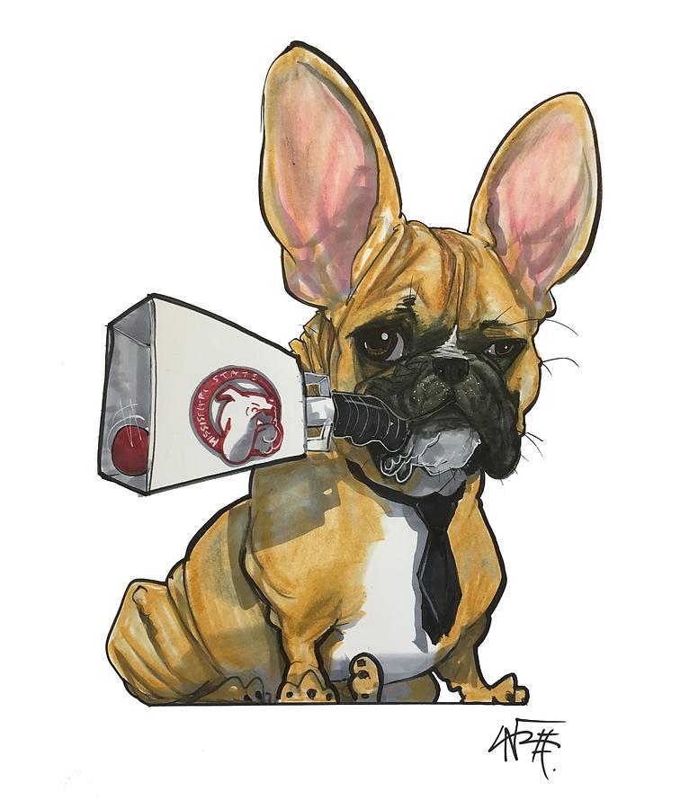 French Bulldog Drawing - Griffin 2740 by John LaFree