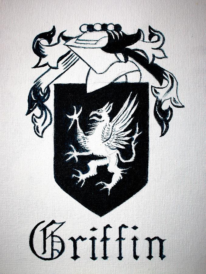 Griffin Family Crest Painting by Stacy C Bottoms
