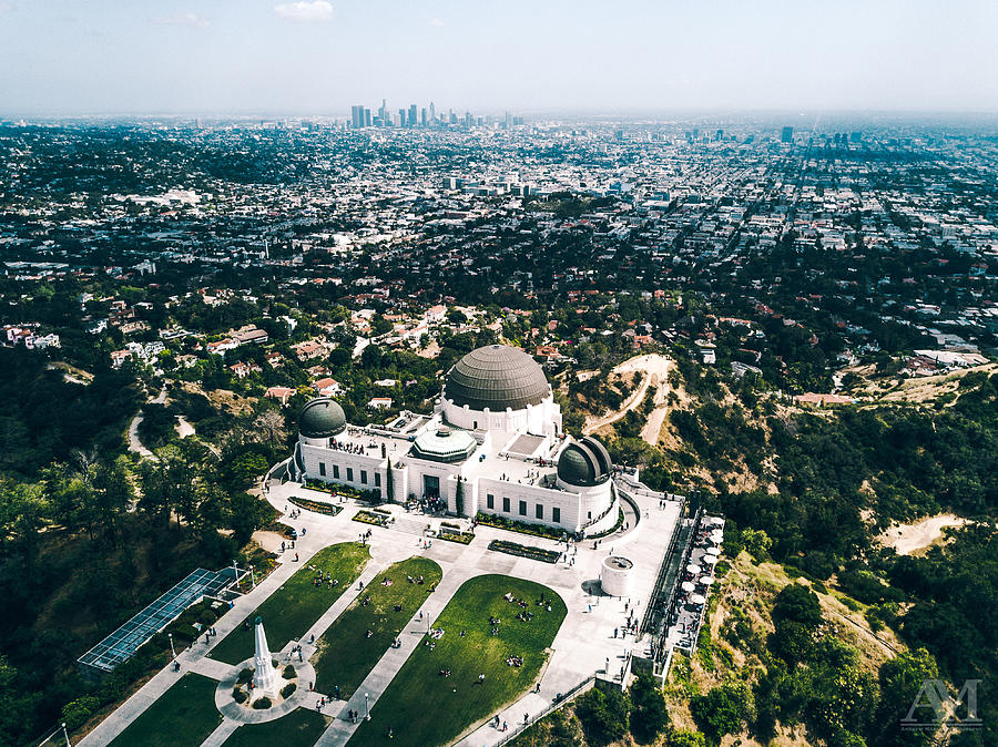 Hollywood Photograph - Griffith Observatory and DTLA by Andrew Mason