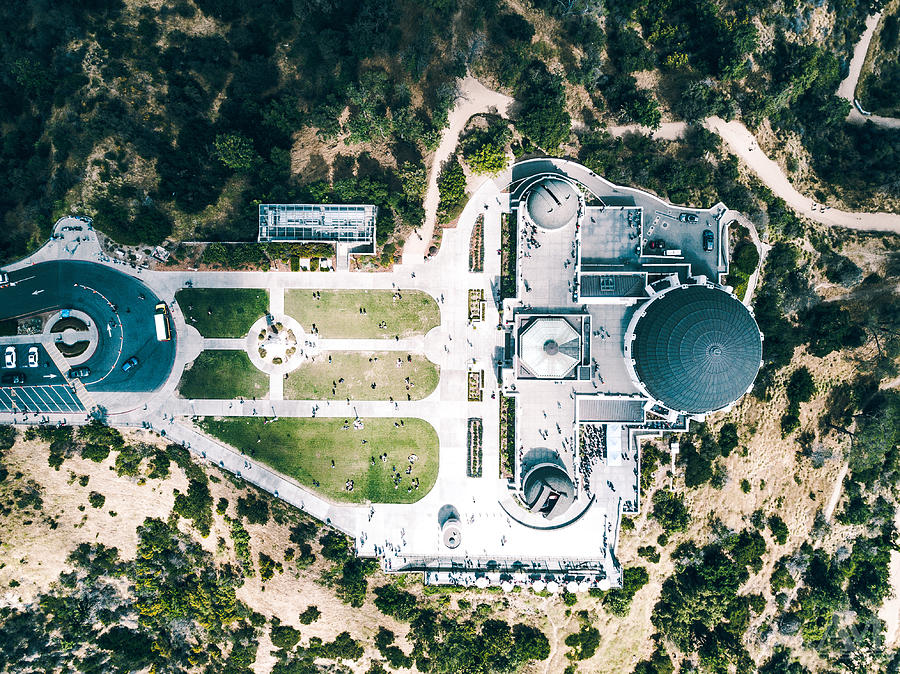 Abstract Photograph - Griffith Observatory from Above by Andrew Mason