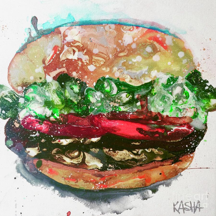 Grilling Painting by Kasha Ritter