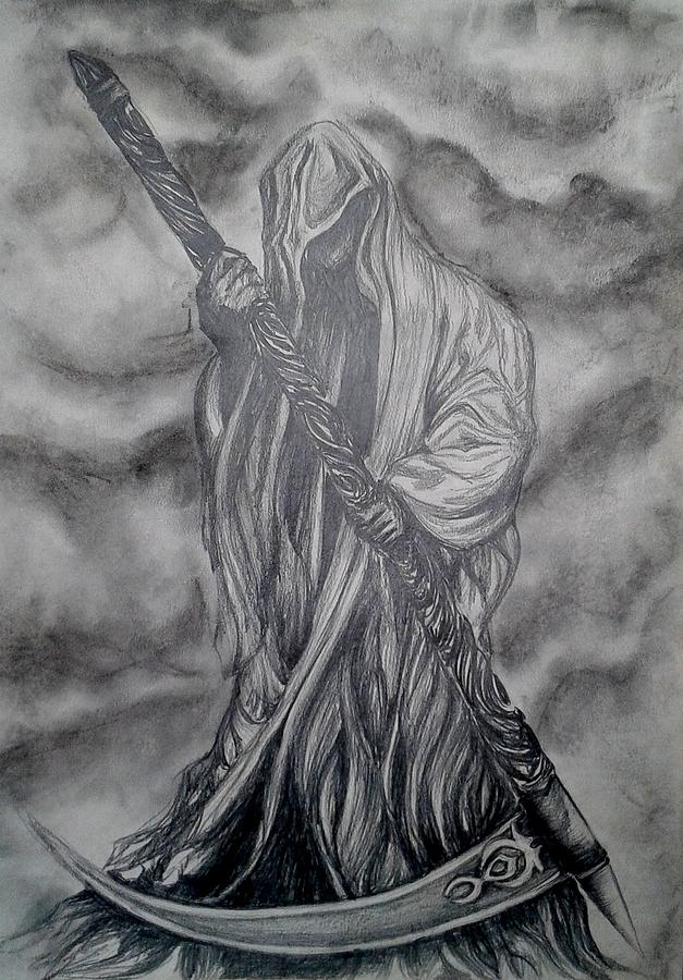Grim reaper Drawing by Aleksandra Savova.