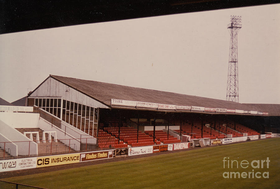 Grimsby Town - Blundell Park - Main Stand 2 - 1980s Photograph by Legendary Football Grounds