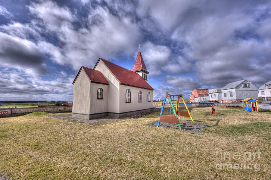 Grindavik Church Iceland Enhancer Photograph by Jack Torcello