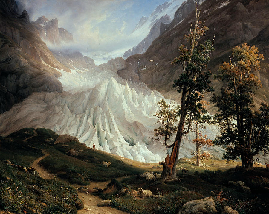 Grindelwald Glacier Painting by Thomas Fearnley