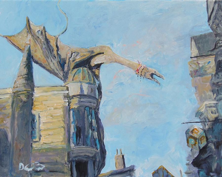 Dragon Painting - Gringots Dragon by David Pitts