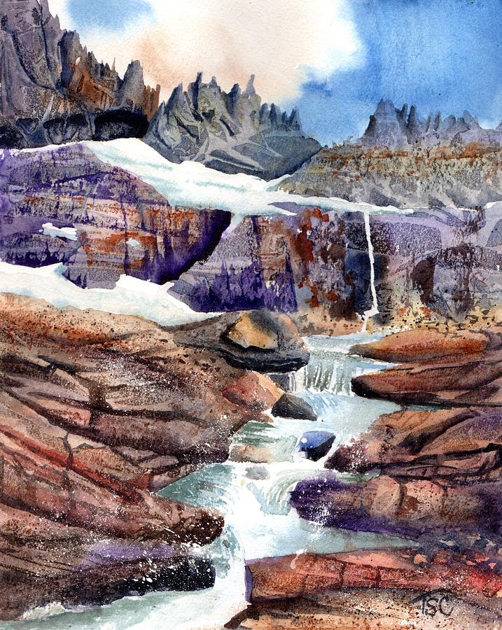 Grinnell Glacier Painting by Tammy Crawford