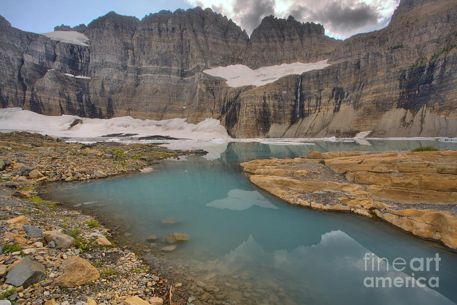 Glacier National Park Photograph - Grinnell Glacier Water Channels by Adam Jewell