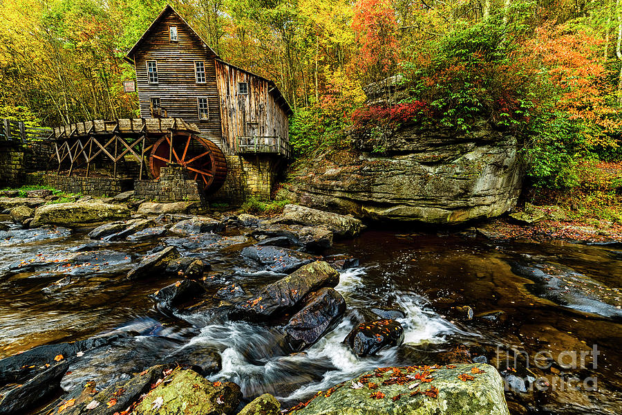Grist Mill Fall Color Photograph by Thomas R Fletcher