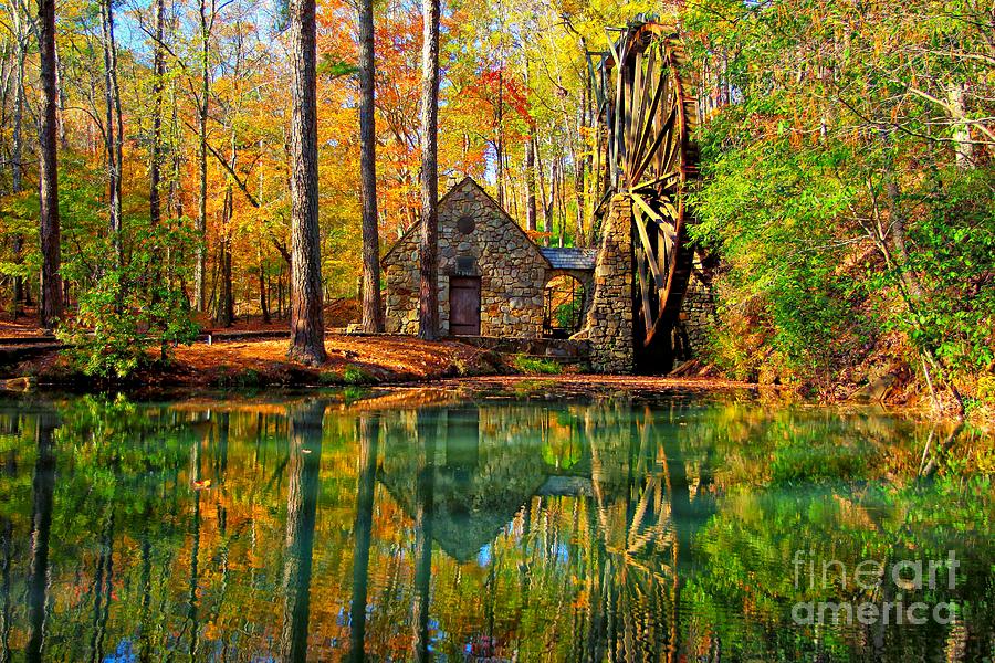 Fall Photograph - Grist Mill by Geraldine DeBoer