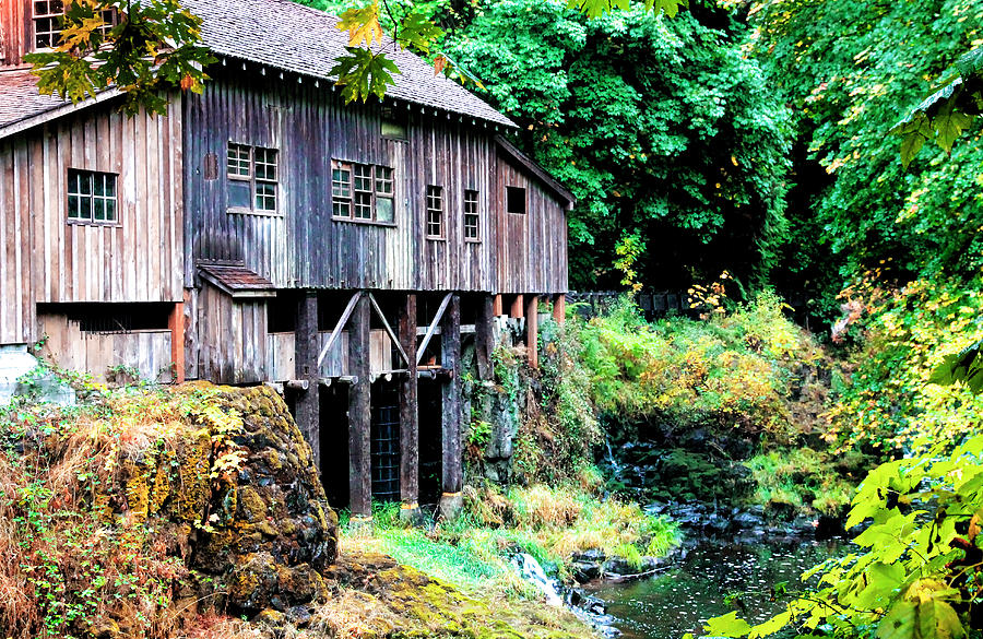 Grist Mill In October Photograph by Athena Mckinzie