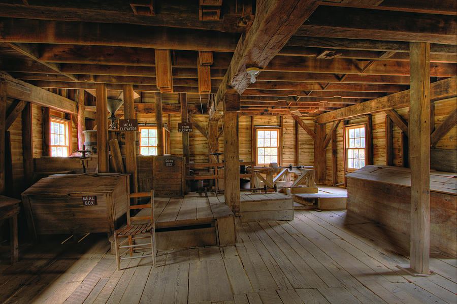 Grist Mill Interior  Photograph by Harold Stinnette