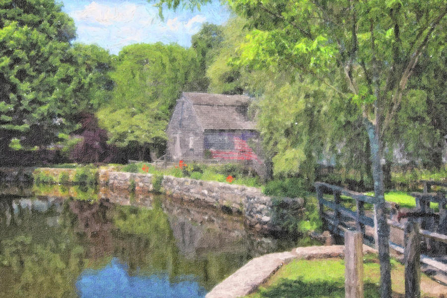 Flower Photograph - Grist Mill on Cape Cod by Gina Cormier